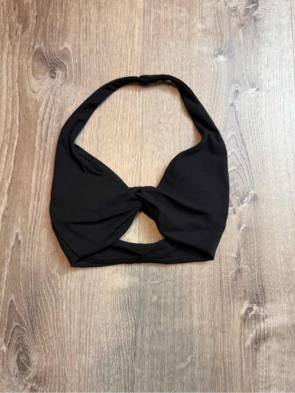 BuffBunny Black Twist Halter Sports Bra